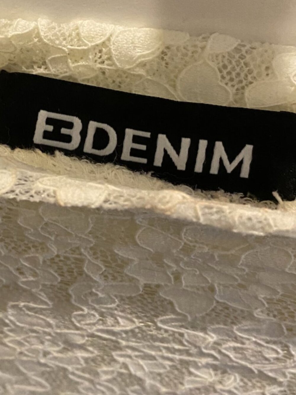 REVOLVE / EB DENIM LACE SHEER TSHIRT - Picture 2 of 3